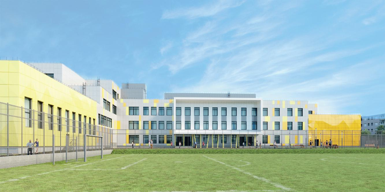 В каком городе построили новую школу. Новая школа в Щербинке. Фасад школы. Современная школа. Современные школы России.